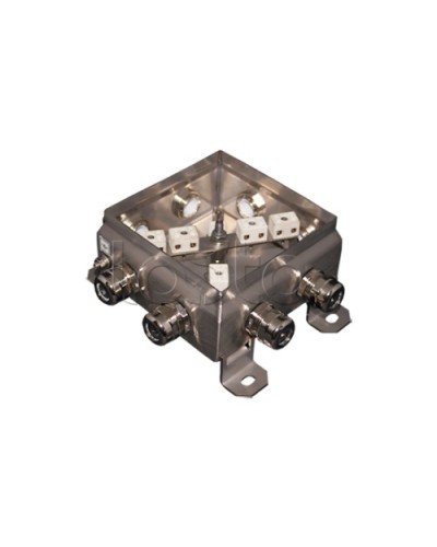 Коробка монтажная огнестойкая Гефест КМ-О (12к*10,0)-IP66 1212нерж, 8 вводов 123х123х60 в Первоуральске Распределительные коробки Pintop.ru