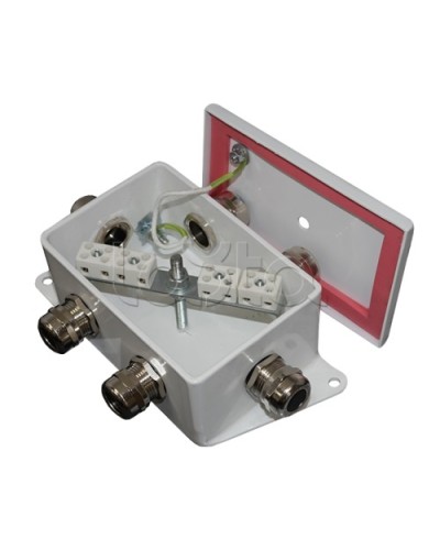 Коробка монтажная огнестойкая Гефест КМ-О (8к)-IP66-d, пять вводов 120х80х68 в Первоуральске Распределительные коробки Pintop.ru