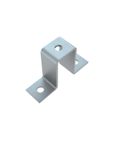 Прямоугольная скоба для двойного страт-профиля 41х82 мм КМ-Профиль (PS41-82) в Первоуральске Держатели, клипсы, скобы Pintop.ru