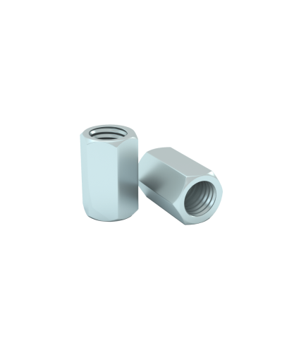 Гайка соединительная М6 DIN 6334 (упак. 100 шт) КМ-Профиль (MS6) в Первоуральске Крепеж Pintop.ru