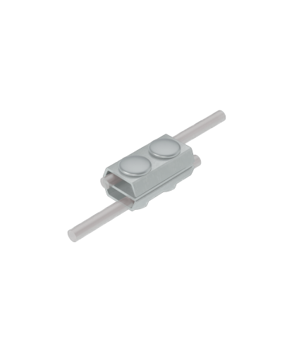 Параллельный соединитель прутка Ø 5-8 мм двойной INOX304 КМ-Профиль (2PS-D5-8 INOX304) в Первоуральске Монтажные материалы Pintop.ru