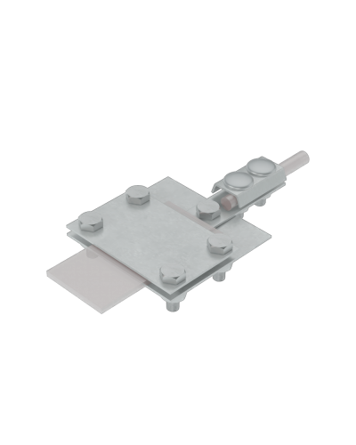 Универсальный контрольный соединитель полоса до 40 мм пруток Ø 5-8 мм INOX304 КМ-Профиль (UKS-B40-D5-8 INOX304) в Первоуральске Аксессуары для лотков Pintop.ru