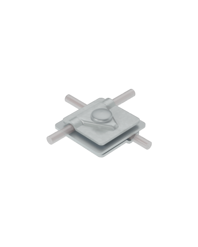 Универсальный соединитель для прутка Ø 5-10 мм с 3 пластинами 40х40 мм КМ-Профиль (3USM-D5-10) в Первоуральске Аксессуары для лотков Pintop.ru