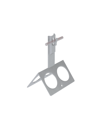 Коньковый держатель зажимной с широким основанием для прутка Ø 5-8 мм H100 мм CU КМ-Профиль (BKDZ-H100-D5-8 CU) в Первоуральске Монтажные материалы Pintop.ru