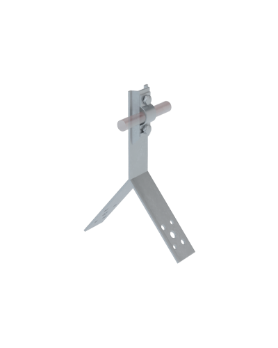 Коньковый держатель болтовой для прутка Ø 5-10 мм H80 мм CU КМ-Профиль (KDB-H80-D5-10 CU) в Первоуральске Монтажные материалы Pintop.ru