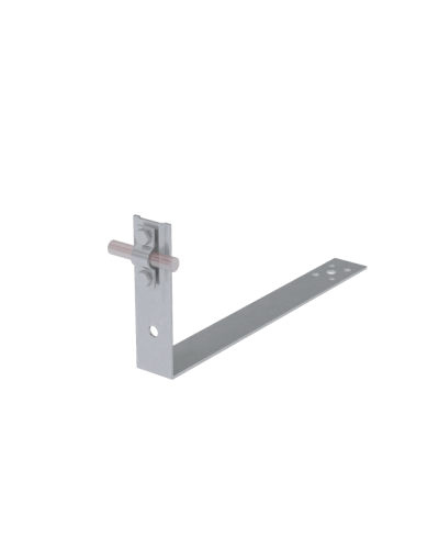 Черепичный держатель болтовой на обрешётку для прутка Ø 5-10 мм L380 мм H100 мм КМ-профиль (CDBO-L380-D5-10) в Первоуральске Крепеж Pintop.ru