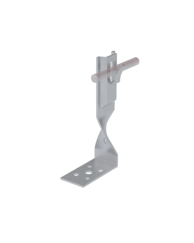 Угловой держатель зажимной скрученный для прутка Ø 5-8 мм H70 мм КМ-Профиль (UDZS-H70-D5-8) в Первоуральске Монтажные материалы Pintop.ru