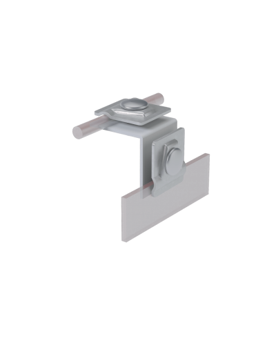 Фальцевый держатель H50 мм для прутка Ø 5-10 мм CU КМ-Профиль (FD-H50-D5-10 CU) в Первоуральске Монтажные материалы Pintop.ru