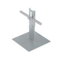 Приклееваемый держатель зажимной для прутка Ø 5-8 мм H150 мм TD КМ-Профиль (PDZ-H150-D5-8 TD)