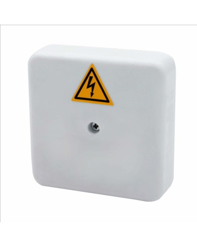 Коробка распределительная огнестойкая КРОПС-П0, IP41, габаритные размеры 75х75х20 мм, для кабелей сечением до 4 мм2, 2 клеммы КМ-Профиль (FRJB-KM-P0-4-02-КРОПС-IP41) в Первоуральске Распределительные коробки Pintop.ru