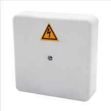 Коробка распределительная огнестойкая КРОПС-П2, IP41, габаритные размеры 100х100х30 мм, для кабелей сечением до 6 мм2, 2 клеммы КМ-Профиль (FRJB-KM-P2-6-02-КРОПС-IP41)