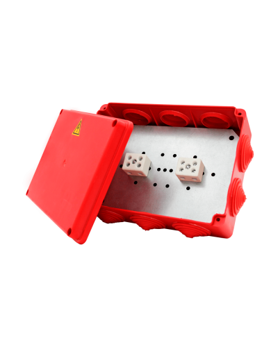 Коробка распределительная огнестойкая КРОПС-П5, IP54, габаритные размеры 190х140х70 мм, для кабелей сечением до 25 мм2, 5 клемм КМ-Профиль (FRJB-KM-P5-25-05-КРОПС-IP54) в Первоуральске Распределительные коробки Pintop.ru