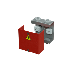 Коробка распределительная огнестойкая КРОПС, IP41, габаритные размеры 80х80х35 мм, для кабелей сечением до 4 мм2, 2 клеммы КМ-Профиль (FRJB-KM-ST1-4-02-КРОПС-IP41)