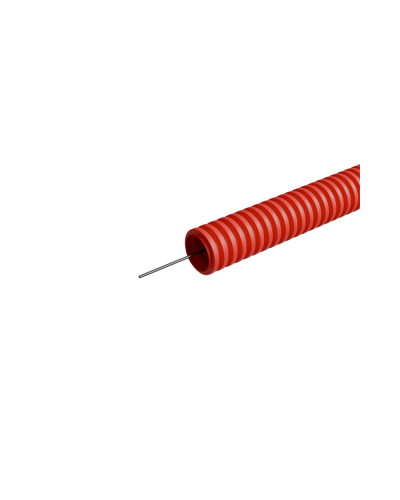 Труба гофрированная ПНД лёгкая d16 мм с зондом трудногорючая безгалогенная (HFFRLS), (уп. 100 м) КМ-профиль (KM-FRTG-16) в Первоуральске Труба гофрированная Pintop.ru