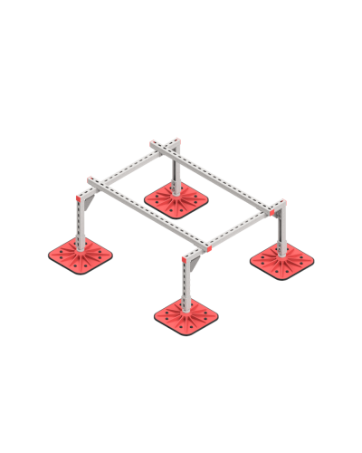 Опорная конструкция для установки оборудования TECHNORAPTOR FOOT 1000х1200 КМ-профиль (KM-TR-F-SSEI-1000-1200) в Первоуральске Системы видеонаблюдения Pintop.ru