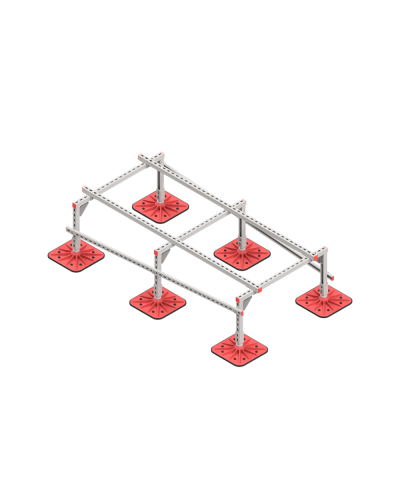 Опорная конструкция для установки оборудования TECHNORAPTOR FOOT 1000х2000 тип 2 HD КМ-профиль (KM-TR-F-SSEI-1000-2000-2 HD) в Первоуральске Системы видеонаблюдения Pintop.ru