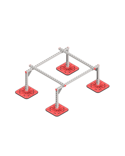 Опорная конструкция для установки оборудования TECHNORAPTOR FOOT 1200х1000 КМ-профиль (KM-TR-F-SSEI-1200-1000) в Первоуральске Системы видеонаблюдения Pintop.ru