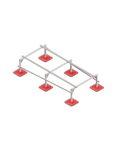 Опорная конструкция для установки оборудования TECHNORAPTOR FOOT 1200х2500 КМ-профиль (KM-TR-F-SSEI-1200-2500) в Первоуральске Системы видеонаблюдения Pintop.ru