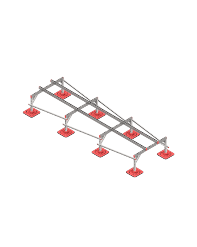 Опорная конструкция для установки оборудования TECHNORAPTOR FOOT 1200х4000 тип 1 HD КМ-профиль (KM-TR-F-SSEI-1200-4000-1 HD) в Первоуральске Системы видеонаблюдения Pintop.ru