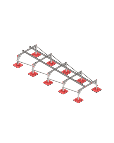 Опорная конструкция для установки оборудования TECHNORAPTOR FOOT 1200х4000 тип 2 КМ-профиль (KM-TR-F-SSEI-1200-4000-2) в Первоуральске Системы видеонаблюдения Pintop.ru