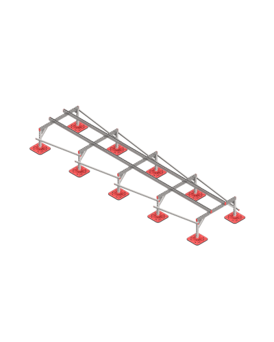 Опорная конструкция для установки оборудования TECHNORAPTOR FOOT 1200х5000 тип 1 КМ-профиль (KM-TR-F-SSEI-1200-5000-1) в Первоуральске Системы видеонаблюдения Pintop.ru