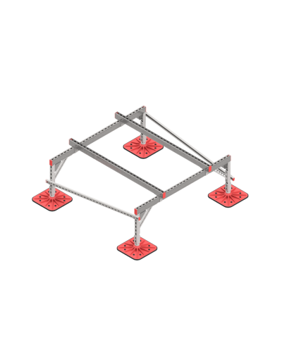 Опорная конструкция для установки оборудования TECHNORAPTOR FOOT 1500х1500 тип 2 КМ-профиль (KM-TR-F-SSEI-1500-1500-2) в Первоуральске Системы видеонаблюдения Pintop.ru