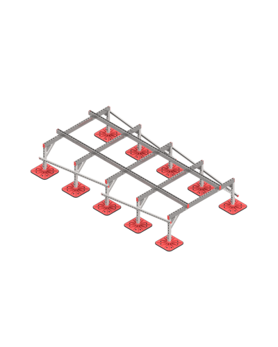 Опорная конструкция для установки оборудования TECHNORAPTOR FOOT 1500х3000 тип 3 КМ-профиль (KM-TR-F-SSEI-1500-3000-3) в Первоуральске Системы видеонаблюдения Pintop.ru