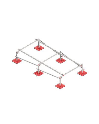 Опорная конструкция для установки оборудования TECHNORAPTOR FOOT 1500х3000 тип 4 КМ-профиль (KM-TR-F-SSEI-1500-3000-4) в Первоуральске Системы видеонаблюдения Pintop.ru