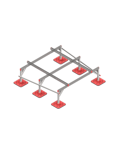 Опорная конструкция для установки оборудования TECHNORAPTOR FOOT 1800х1800 КМ-профиль (KM-TR-F-SSEI-1800-1800) в Первоуральске Системы видеонаблюдения Pintop.ru