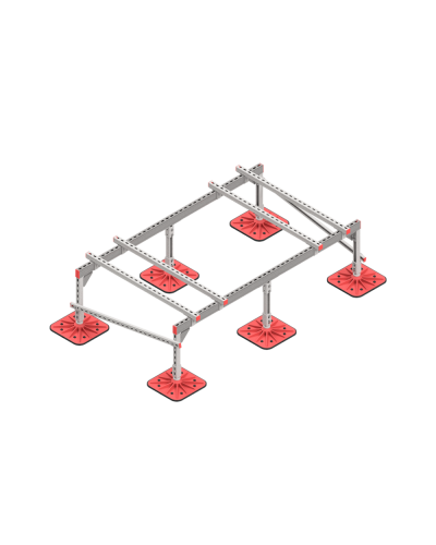Опорная конструкция для установки оборудования TECHNORAPTOR FOOT 2000х1200 КМ-профиль (KM-TR-F-SSEI-2000-1200) в Первоуральске Системы видеонаблюдения Pintop.ru