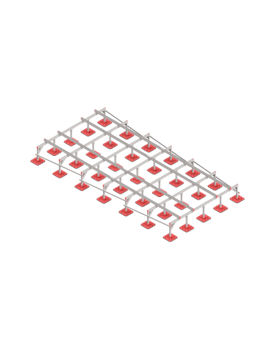 Опорная конструкция для установки оборудования TECHNORAPTOR FOOT 3000х6000 тип 2 HD КМ-профиль (KM-TR-F-SSEI-3000-6000-2 HD) в Первоуральске Системы видеонаблюдения Pintop.ru