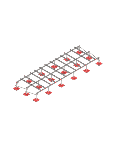 Опорная конструкция для установки оборудования TECHNORAPTOR FOOT 6000х2000 КМ-профиль (KM-TR-F-SSEI-6000-2000) в Первоуральске Системы видеонаблюдения Pintop.ru