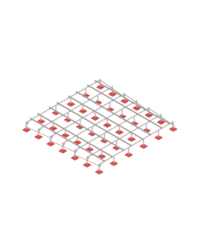 Опорная конструкция для установки оборудования TECHNORAPTOR FOOT 6000х6000 HD КМ-профиль (KM-TR-F-SSEI-6000-6000 HD) в Первоуральске Системы видеонаблюдения Pintop.ru