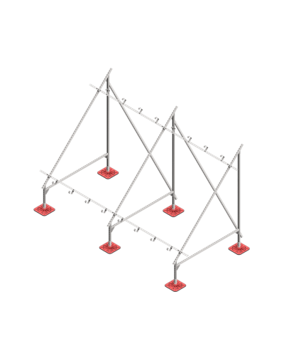 Опорная конструкция для установки нескольких солнечных панелей/коллекторов TECHNORAPTOR FOOT HD КМ-профиль (KM-TR-F-SSfMMPI-C HD) в Первоуральске Системы видеонаблюдения Pintop.ru