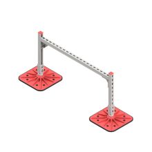 Опорная конструкция для горизонтальных прямоугольных воздуховодов и металлических лотков кабеленесущих систем TECHNORAPTOR FOOT 1000х500 КМ-профиль (KM-TR-F-SSHRAD-1000-500)
