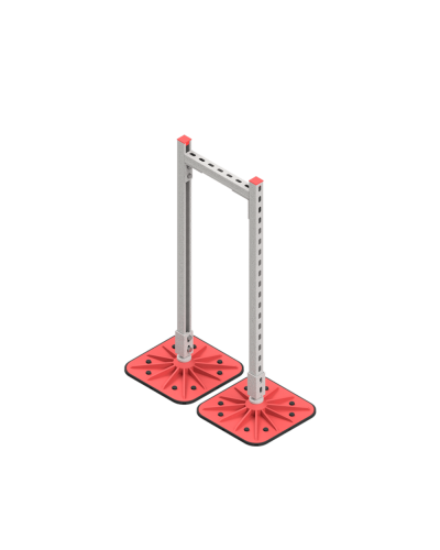 Опорная конструкция для горизонтальных прямоугольных воздуховодов и металлических лотков кабеленесущих систем TECHNORAPTOR FOOT 350х1000 КМ-профиль (KM-TR-F-SSHRAD-350-1000) в Первоуральске Системы видеонаблюдения Pintop.ru