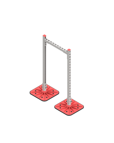 Опорная конструкция для горизонтальных прямоугольных воздуховодов и металлических лотков кабеленесущих систем TECHNORAPTOR FOOT 500х1000 КМ-профиль (KM-TR-F-SSHRAD-500-1000) в Первоуральске Системы видеонаблюдения Pintop.ru