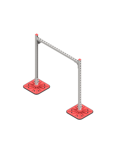 Опорная конструкция для горизонтальных прямоугольных воздуховодов и металлических лотков кабеленесущих систем TECHNORAPTOR FOOT 1000х1000 КМ-профиль (KM-TR-F-SSHRAD-1000-1000) в Первоуральске Системы видеонаблюдения Pintop.ru
