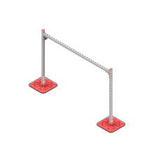 Опорная конструкция для горизонтальных прямоугольных воздуховодов и металлических лотков кабеленесущих систем TECHNORAPTOR FOOT 1500х1000 HD КМ-профиль (KM-TR-F-SSHRAD-1500-1000 HD)