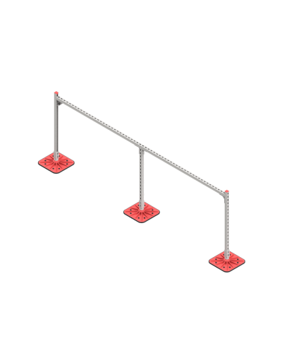 Опорная конструкция для горизонтальных прямоугольных воздуховодов и металлических лотков кабеленесущих систем TECHNORAPTOR FOOT 3000х1000 HD КМ-профиль (KM-TR-F-SSHRAD-3000-1000 HD) в Первоуральске Системы видеонаблюдения Pintop.ru