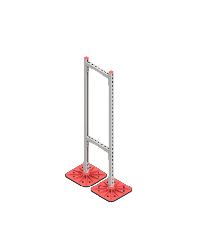 Опорная конструкция для горизонтальных прямоугольных воздуховодов и металлических лотков кабеленесущих систем TECHNORAPTOR FOOT 350х1500 HD КМ-профиль (KM-TR-F-SSHRAD-350-1500 HD) в Первоуральске Системы видеонаблюдения Pintop.ru