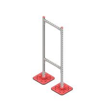 Опорная конструкция для горизонтальных прямоугольных воздуховодов и металлических лотков кабеленесущих систем TECHNORAPTOR FOOT 500х1500 КМ-профиль (KM-TR-F-SSHRAD-500-1500)