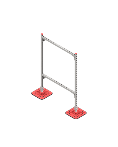 Опорная конструкция для горизонтальных прямоугольных воздуховодов и металлических лотков кабеленесущих систем TECHNORAPTOR FOOT 1000х1500 HD КМ-профиль (KM-TR-F-SSHRAD-1000-1500 HD) в Первоуральске Системы видеонаблюдения Pintop.ru