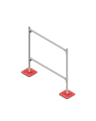 Опорная конструкция для горизонтальных прямоугольных воздуховодов и металлических лотков кабеленесущих систем TECHNORAPTOR FOOT 1500х1500 HD КМ-профиль (KM-TR-F-SSHRAD-1500-1500 HD) в Первоуральске Системы видеонаблюдения Pintop.ru