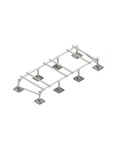 Опорная конструкция для установки оборудования TECHNORAPTOR STEELFOOT 3000х1200 тип 1 КМ-профиль (KM-TR-STF-SSEI-3000-1200-1) в Первоуральске Системы видеонаблюдения Pintop.ru