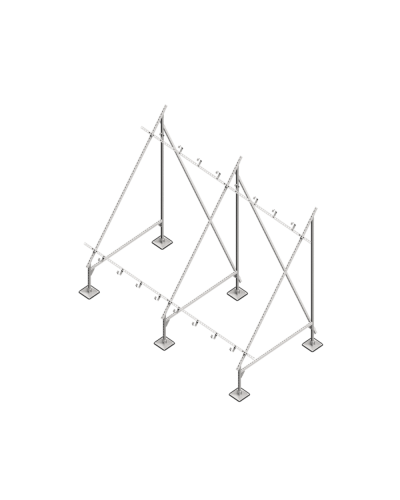 Опорная конструкция для установки нескольких солнечных панелей/коллекторов TECHNORAPTOR STEELFOOT КМ-профиль (KM-TR-STF-SSfMMPI-C) в Первоуральске Системы видеонаблюдения Pintop.ru