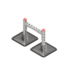 Опорная конструкция для горизонтальных прямоугольных воздуховодов и металлических лотков кабеленесущих систем TECHNORAPTOR STEELFOOT 350х500 КМ-профиль (KM-TR-STF-SSHRAD-350-500)