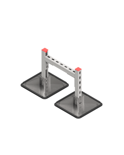 Опорная конструкция для горизонтальных прямоугольных воздуховодов и металлических лотков кабеленесущих систем TECHNORAPTOR STEELFOOT 350х500 КМ-профиль (KM-TR-STF-SSHRAD-350-500) в Первоуральске Системы видеонаблюдения Pintop.ru
