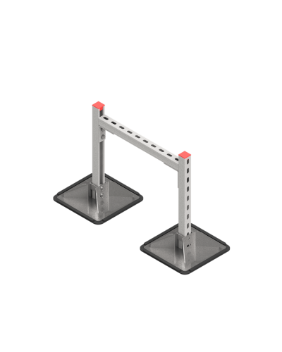 Опорная конструкция для горизонтальных прямоугольных воздуховодов и металлических лотков кабеленесущих систем TECHNORAPTOR STEELFOOT 500х500 HD КМ-профиль (KM-TR-STF-SSHRAD-500-500 HD) в Первоуральске Системы видеонаблюдения Pintop.ru
