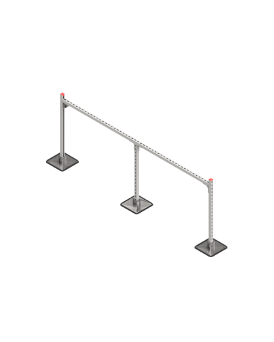Опорная конструкция для горизонтальных прямоугольных воздуховодов и металлических лотков кабеленесущих систем TECHNORAPTOR STEELFOOT 2500х1000 КМ-профиль (KM-TR-STF-SSHRAD-2500-1000) в Первоуральске Системы видеонаблюдения Pintop.ru